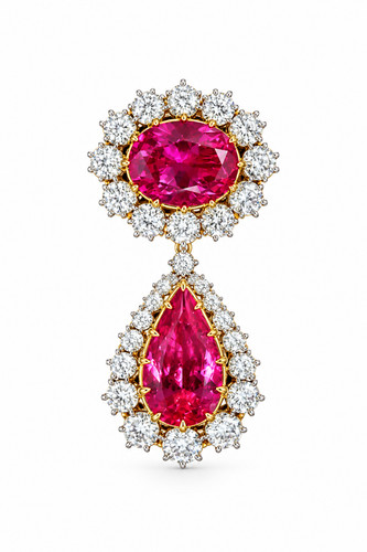 Broche rubis couronne reine