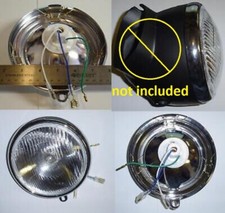 6V HEADLIGHT ASSY WITH REPLACEABLE BULB MOST CT90 CT70 CT110 ST90 OTHERS (S1294)