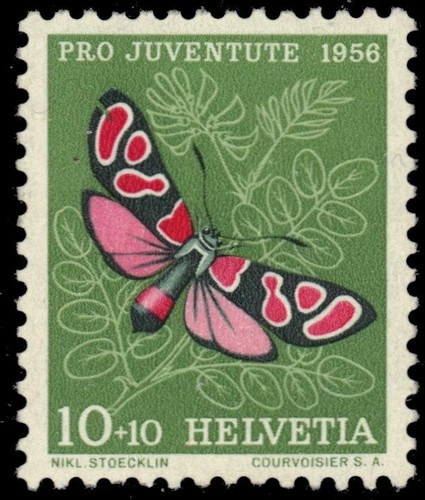 Switzerland b258 burnet moth - -,