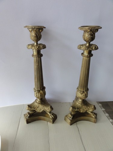 Paire bougeoirs chandeliers - paire,