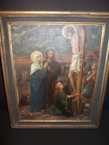 Peinture ancienne religieuse - peinture,