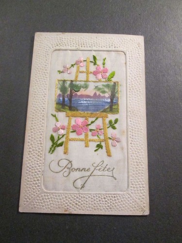 Carte postale brodee tableau