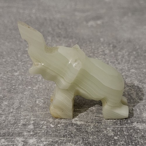 Elephant figure carved - figure, onyx