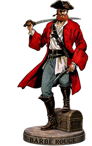 Silhouette barbe rouge 14 - rouge,