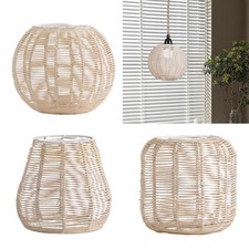 Abat-jour en rotin tissé