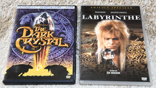 LOT 2 DVD DE JIM HENSON LABYRINTHE AVEC DAVID BOWIE + THE DARK CRYSTAL  BON ETAT