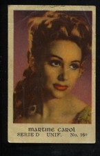 Martine Carol Vintage Dutch Movie Film Star Trading Card D160