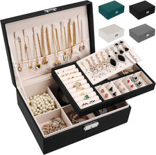 Coffret bijoux portable rangement boîte organisateur pratique élégant cadeau