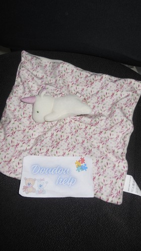Doudou plat licorne crème - doudou,