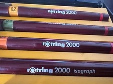 ROTRING Stylos Rapidograph Pour Dessin Technique Encre Étui Vintage B