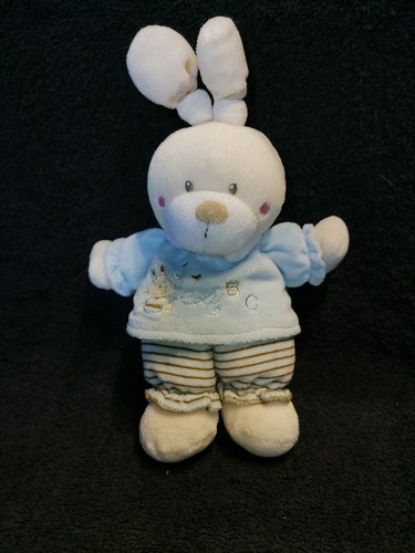 Doudou peluche lapin écru