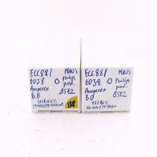2 x TUBE BOY ECC88 AMPEREX BUGLE. PROD des années 1960. PAIRE ASSORTIE. UTILI...