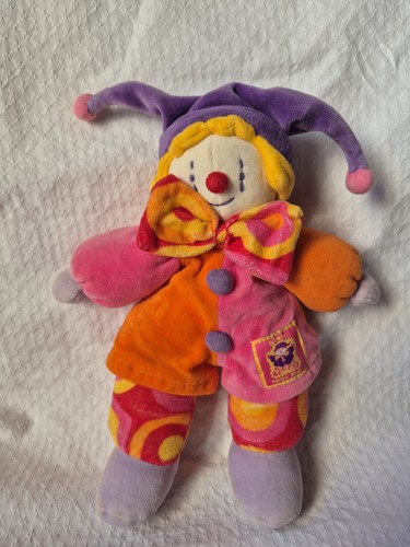 Doudou peluche clown - , rose