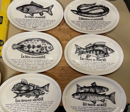 Assiettes poisson ovales - poisson,
