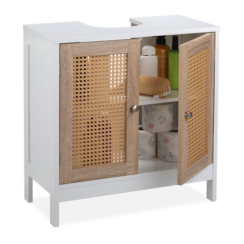 Meuble sous lavabo - , rotin