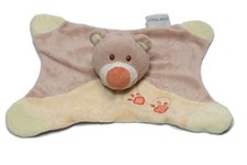 Doudou plat ours beige jaune