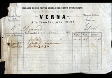 TOWERS / LA TRANCHEE (37) TOOLS & METALS ""VERNA"" in 1863