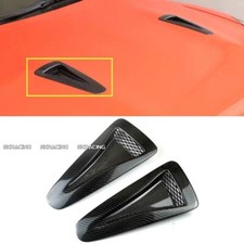 Carbon Fiber Hood Vent Scoop Trims Air Cover For 2009-2021 Nissan GT-R R35 2PCS