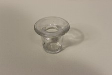 Encrier ancien en verre moulé pour bureau école écolier