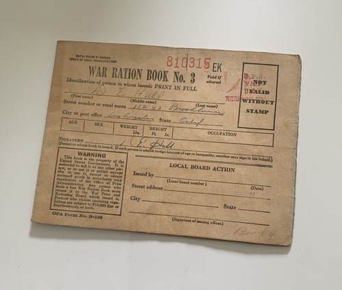 World war ration book 3 - 2,