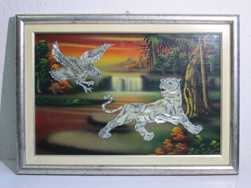 Cadre oriental vintage peint - oriental,