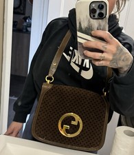 sac à main Gucci cuir /suede vintage 1970