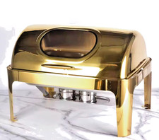 VENTE - CHAFING DISH Doré - CHAUFFES PLATS Rectangulaire Doré Neuf