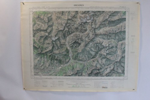 Ancienne carte ign orcières - ancienne,