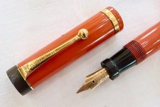 PARKER DUOFOLD JR JUNIOR, LUCKY CURVE RED 1928 FOUNTAIN PEN, FULLY RESTORED