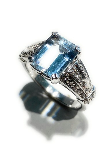 Bague blanc 18 kt - en,