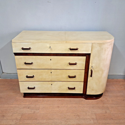 Commode art déco noyer et - ,