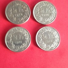  4 Pièces 2 Francs  Suisse