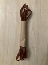 Reproduction Paire Lacets Fauve En Cuir Pour Brodequins Ww1 1914-1918 Militaria