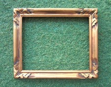 Very nice antique frame size 3F carved wood gilded foliage: 27.5 x 22.4 cm