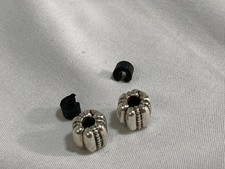 Set of 2 Pandora 925 ALE Sterling Silver Crazy Clip Bead Charms (Pair)