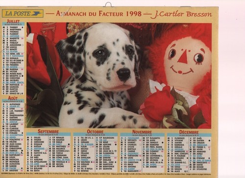 Calendriers poste almanachs - la,