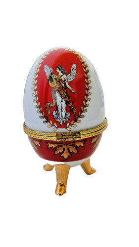 Oeuf boite porcelaine pieds - boite, 3