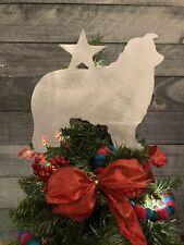 Australian Shepherd with Star, Tree Topper, Holiday Decoration, Aluminum