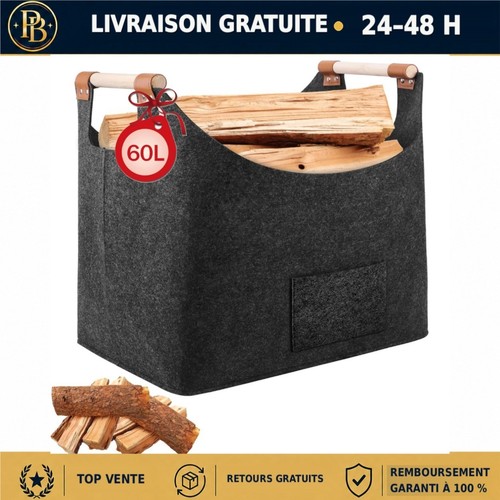 Panier bûches pliable en - bûches,