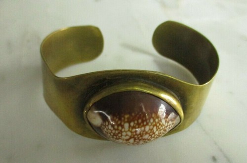 Copper brassy metal bracelet - copper,