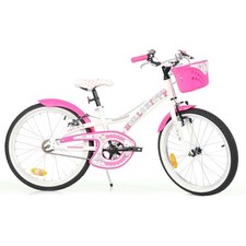 Vélo Fille 20" Dino Bikes Hello Kitty Roues 20 Pouces, Panier Avant, Rouge
