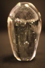 Murano Italian Art Glass Jelly Fish Sculpture or Paperweight -MIDNIGHT BLACK