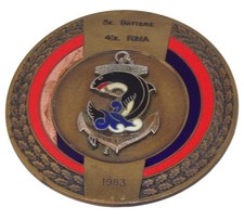 Plaque 5ème batterie 41ème RIMA 21ème Régiment d’Infanterie de Marine 1983