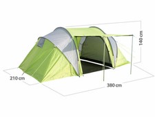 Tente tunnel pour 4 personnes avec 2 cabines et coutures étanches - Semptec