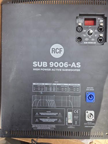 Rcf sub 9006 replacement - rcf, 9006-as