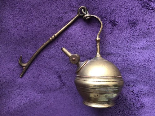 Lampe mineur bronze - lampe,