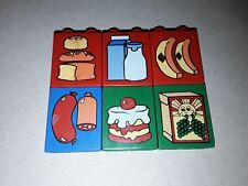 Lego Duplo Pre Printed Food Brick Lot (bundle toy pieces job lot lego)