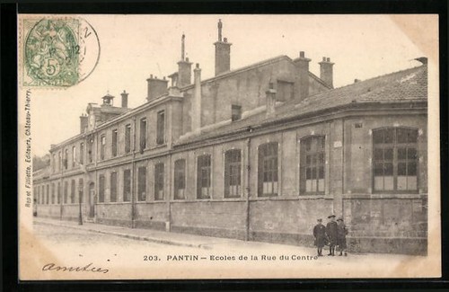 Cpa pantin ecoles la - ecoles, rue