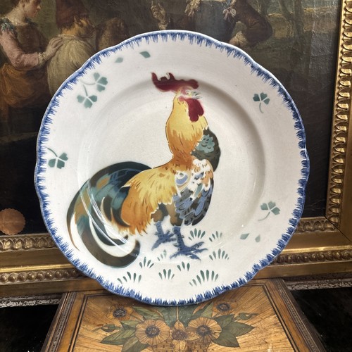 Luneville coq assiette en - coq,
