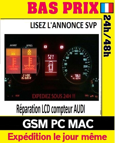 Réparation lcd compteur audi - compteur,
